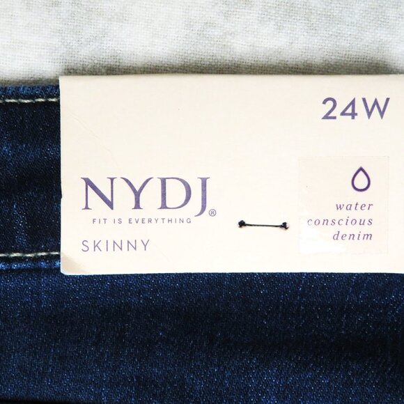 NYDJ Ami Skinny Two-Tone Ankle Jeans 24W - Picture 6 of 8